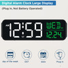 Peakeep Large Display Digital Alarm Clock for Bedrooms Date Day of Week Calendar Desk Table Clocks for Living Room Offic