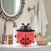 Red Toothbrush HoldersCute SevenStar Ladybug Toothbrush with Suction Cup No Drill Insect Shape Toothbrush Holder for Kid
