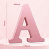 AOCEAN 8 Inch Pink Wood Letters Unfinished Wood Letters for Wall Decor Decorative Standing Letters Slices Sign Board Dec