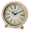 NIKKY HOME Vintage Table Clock Metal Desk Clocks Retro NonTicking Clock Antique NonAlarm Desk Clocks for Bedroom Living