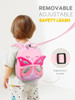 mibasies Toddler Backpacks for Girls 24 Cute Butterfly Plush Backpack 3D Animal Cartoon Mini Travel Bag 10 inch Backpack