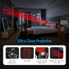AMIR Projection Alarm Clock for Bedroom Ceiling Digital Clock with 180 Projector 5 Level Brightness Snooze Night Mode US