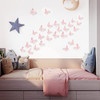 SAOROPEB 3D Wall Decor 72 Pcs 3 Sizes 3 Styles Pink Butterfly Decorations Removable Stickers for Room Decor Party Balloo