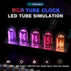 ClocTeck Nixie Tube Clock with WiFi SYNC Alarm Timer 1224H Display No Assembly Required A Retro Gift for Friends Wood Gr