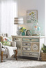 Creative CoOp Metal Mantel Clock with Aqua Finish