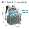 PACKISM Clear Backpack 17 inch Large Clear Backpacks for School Heavy Duty Bookbag Transparent PVC See Through Backpack