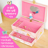 Giggle Honey Musical Ballerina Jewelry Box for Girls Kids Dancing Ballerina Music Box with Mirror Ballet Gifts for Littl