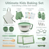 Ultimate Baking Kit for Kids Kids Baking Set with Child Sized Utensils Includes Apron Oven Mitts Silicone Mats Liners Pe