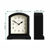 JONES CLOCKS Tavern Mantel Clock Small Modern Arch top Design Black Contemporary Classic Style for Desk Table Shelf or B
