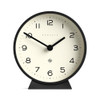 NEWGATE M Mantel Echo Desk Clock Modern Round Design Black Easy to Read Numbers Contemporary Style for Desk Table Shelf