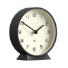 NEWGATE M Mantel Echo Desk Clock Modern Round Design Black Easy to Read Numbers Contemporary Style for Desk Table Shelf