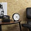 NEWGATE M Mantel Echo Desk Clock Modern Round Design Black Easy to Read Numbers Contemporary Style for Desk Table Shelf
