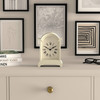 JONES CLOCKS Bistro Mantel Clock Small Classic Arch top Carriage Clock Design Pale Cream Contemporary Classic Style for