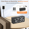 DreamSky Wooden Digital Alarm Clock for Bedroom Loud Alarm Clock for Heavy Sleepers with Volume Control Desk Clocks for