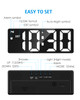 AMIR Digital Alarm Clock Upgraded Version LED Clock for Bedroom Electronic Desktop Clock with TypeC PortAdjustable Brigh