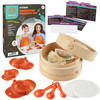 MasterChef Junior Kids Dumpling Making Set 5 Pc Kit Real Cookware Includes Recipes Steamer Basket Mold Press Measuring S