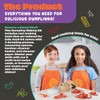 MasterChef Junior Kids Dumpling Making Set 5 Pc Kit Real Cookware Includes Recipes Steamer Basket Mold Press Measuring S