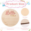 Baby Announcement Sign 59in Wooden Hello World Newborn Signs Birth Announcement Sign Welcome Name Plaques for Newborn Bo