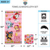 Franco Paw Patrol Girls Kids BathPoolBeach Soft Absorbent Cotton Terry Towel with Washcloth 2 Piece Set 50 in x 25 in