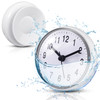 Weewooday Waterproof Bathroom Clock Small Digital White Shower Wall Clock with Easy Reading Face for Bathroom Pool Suppl