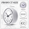 Weewooday Waterproof Bathroom Clock Small Digital White Shower Wall Clock with Easy Reading Face for Bathroom Pool Suppl