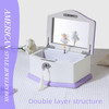 Musical Jewelry BoxMedium Ballerina Musical Chest with Mirror for GirlsJewelry StorageSwan Lake Tune Gift for ChristmasB