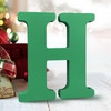 AOCEAN 6 Inch Green Wood Letters Unfinished Wood Letters for Wall Decor Decorative Standing Letters Slices Sign Board De