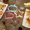 STIRLEX Silicone Pancake Molds for Heart Star Teddy Bear Cloud Shape Pancakes Set of 4 Premium Nonstick Pancake Shaper f