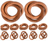 ALPHA Living HOME Set of 12 Decorative Wooden Napkin Rings Handcrafted Three Ring Napkin Holder for Tabletop Decor for E