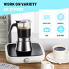 SIXAQUAE Moka Induction Stovetop Espresso MakerCrystal Glasstop Stainless Steel Espresso Moka PotClassic Italian coffee