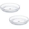 2 Pack 9 Inch Clear Acrylic Lazy Susan NonSkid Turntable Organizer for Cabinet Kitchen Pantry Organization Storage Refri