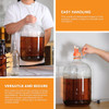 FastRack 3 Gallon Glass Carboy Clear Fermenter for Wine Beer Italian Glass Carboy for Home Brewing Fermentation Jar Stor