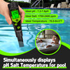 Pool Salt Tester Digital 5 in 1 pH TDS EC Salinity Meter with Calibration Solution Kit Simultaneous Display ppm pH for S