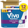 Viva MultiSurface Cloth Paper Towels Task Size 12 Super Rolls 2 Packs of 6 81 Sheets Per Roll