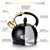 SUSTEAS Stove Top Whistling Tea Kettle Food Grade Stainless Steel Teakettle Teapot with Cool Touch Ergonomic Handle With