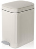 rejomiik Small Bathroom Trash Can with Lid Slim Soft Close Garbage Can Step Wastebasket Container Trash Bin for Office B