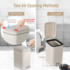 rejomiik Small Bathroom Trash Can with Lid Slim Soft Close Garbage Can Step Wastebasket Container Trash Bin for Office B
