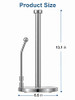 SMARTAKE Paper Towel Holder Paper Towel Dispenser Standing Weighted Base Non Slip Spring Arm for Easy Tear Stainless Ste