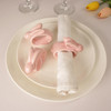 Utalek Easter Bunny Napkin Rings Set of 6 Porcelain Rabbit Napkin Ring Holders Bunny Ceramic Napkin Rings for Easter Spr