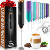 Zulay Kitchen Powerful Milk Frother Wand Handheld Stainless Steel Battery Operated Drink Mixer for Coffee Lattes Cappucc