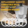 6 Pcs Gasket Seal Rings for Bialetti Moka Express Dama 6 Cups Spare Food Grade Silicone Sealing Rings for Aluminium Stov