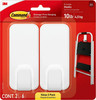 Command 10 lb XL Heavyweight Hook 2 Wall Hooks and 6 Strips DamageFree Hanging with Adhesive Heavy Duty Hanging Great fo