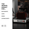 Waring Commercial WCW10 Caf Deco Single Coffee Carafe Warmer 120V 515 Phase Plug Single Burner Silver