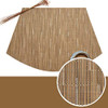 SHACOS Small Round Table Placemats Set of 5 Woven Vinyl Wedge Placemats with Centerpiece Round Table Mats Heat Resistant