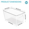 Vtopmart Clear Plastic Storage Bins 6 PCS Pantry Organizer Bins with Handle for Refrigerator Fridge Cabinet Kitchen Coun