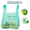 Stock Your Home Eco Grocery Bags 100 Count Reusable Supermarket Thank You TShirt Style and Suitable for Small Trash Cans