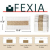 FEXIA Boho Placemats Set of 6 Macrame Table Decor Farmhouse Style Placemats in Natural Cotton Burlap for Kitchen and Din