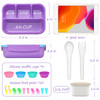 QQKO Bento Lunch Box for Kids Girls Boys Toddler Kids Lunch Boxes for School Lunch Containers for Adults with 4 Compartm