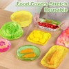 Mwellewm Bowl Covers Reusable Elastic Plastic Wrap for Food Storage Fresh Keeping Stretch Bags Bowl Covers for Bread Pro