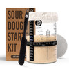 ABIOTO Sourdough Starter Jar Kit Includes 34 oz Sourdough Starter Jar with Metallic Lid Silicone Spatula Feeding Tracker